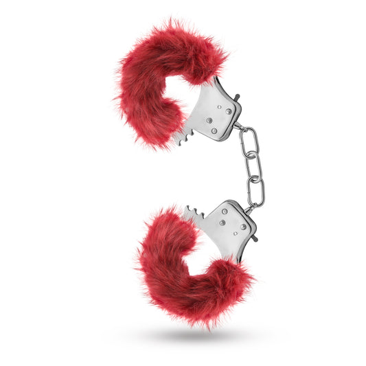 Temptasia - Plush Fur Cuffs - Burgundy BL-55510 Temptasia - Plush Fur Cuffs - Burgundy BL-55510