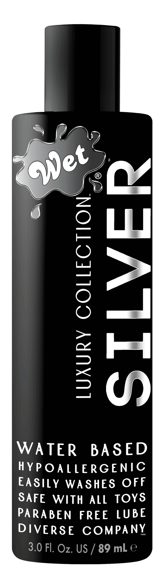Wet Silver Water Based Luxury Lubricant - 3 Fl.  Oz. WT27110 Wet Silver Water Based Luxury Lubricant - 3 Fl.  Oz. WT27110