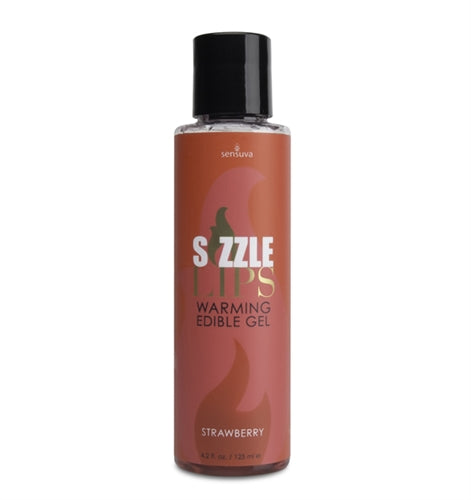 Sizzle Lips Warming Edible Gel - Strawberry - 4.2  Oz. SEN-VL498 Sizzle Lips Warming Edible Gel - Strawberry - 4.2  Oz. SEN-VL498