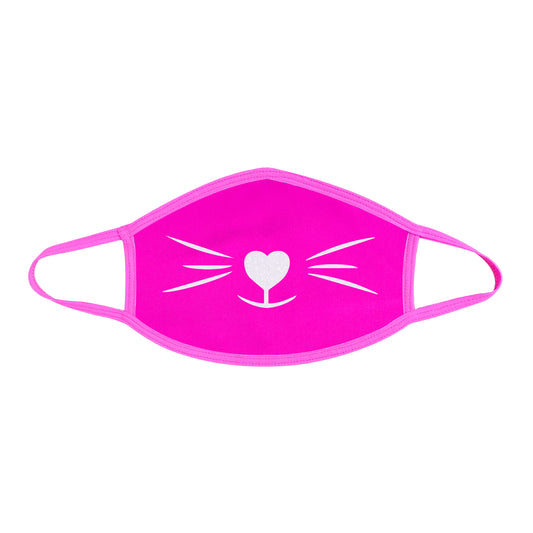 Pretty Kitty White Glitter Neon Uv Pink Face Mask NN-MSKM-WMEPIN Pretty Kitty White Glitter Neon Uv Pink Face Mask NN-MSKM-WMEPIN