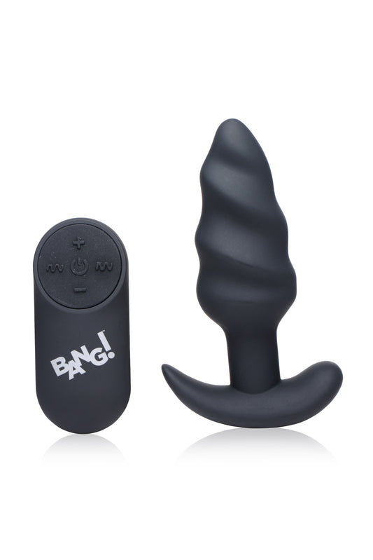 21x Silicone Swirl Plug With Remote -Black BNG-AG564-BLK 21x Silicone Swirl Plug With Remote -Black BNG-AG564-BLK