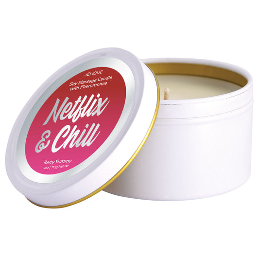 Massage Candle - Netflix and Chill - Berry Yummy - 4 Oz. Jar JEL4505-04 Massage Candle - Netflix and Chill - Berry Yummy - 4 Oz. Jar JEL4505-04