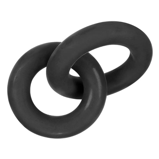 Hunkyjunk Duo Linked Cock Ball Rings - Tar OX-HUJ-104-TAR Hunkyjunk Duo Linked Cock Ball Rings - Tar OX-HUJ-104-TAR