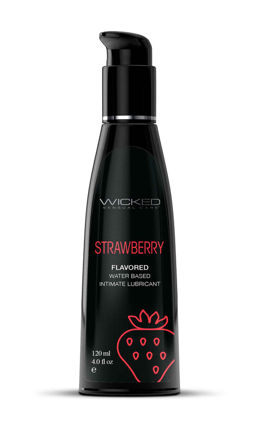 Aqua Strawberry Flavored Water Based Intimate Lubricant - 4 Fl. Oz. WS-90414 Aqua Strawberry Flavored Water Based Intimate Lubricant - 4 Fl. Oz. WS-90414