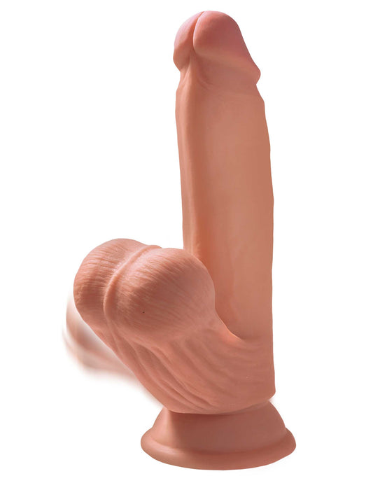 7 Inch Triple Density Cock With Swinging Balls -  Tan PD5730-22 7 Inch Triple Density Cock With Swinging Balls -  Tan PD5730-22