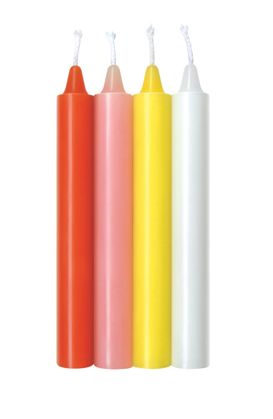 The 9's Make Me Melt Sensual Warm-Drip Candles 4 Pack - Pastel ICB2327-2 The 9's Make Me Melt Sensual Warm-Drip Candles 4 Pack - Pastel ICB2327-2