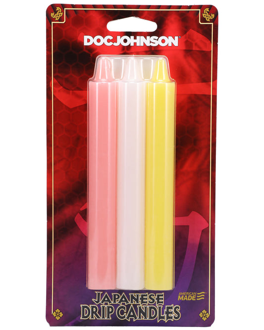 Japanese Drip Candles - 3 Pack - Pink, White, Yellow DJ2101-02-CD Japanese Drip Candles - 3 Pack - Pink, White, Yellow DJ2101-02-CD