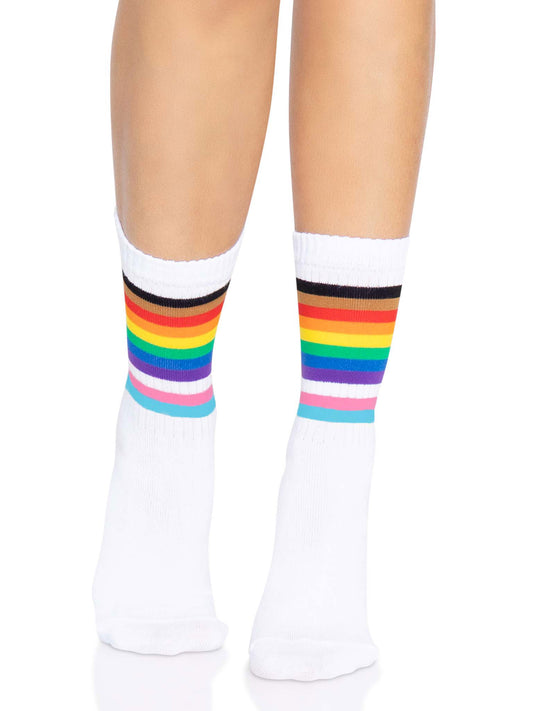 Pride Crew Socks - One Size - Rainbow LA-3014RNBOS Pride Crew Socks - One Size - Rainbow LA-3014RNBOS
