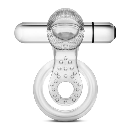 Stay Hard - 10 Function Vibrating Tongue Ring - Clear BL-66912 Stay Hard - 10 Function Vibrating Tongue Ring - Clear BL-66912