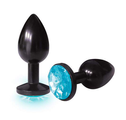 The 9's the Silver Starter Anodized Bejeweled Stainless Steel Plug - Aqua ICB2614-2 The 9's the Silver Starter Anodized Bejeweled Stainless Steel Plug - Aqua ICB2614-2