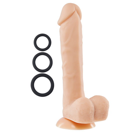 9 Inch Silicone Pro Odorless Dong - Flesh WTC852882 9 Inch Silicone Pro Odorless Dong - Flesh WTC852882