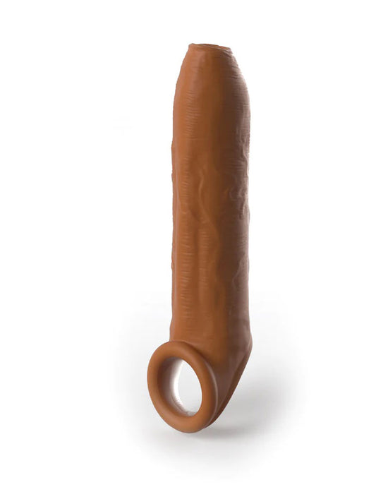 Fantasy X-Tensions Elite Uncut 7 Inch Extension  Sleeve With Strap - Tan PD4156-22 Fantasy X-Tensions Elite Uncut 7 Inch Extension  Sleeve With Strap - Tan PD4156-22