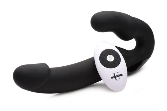 Urge Silicone Strapless Strap on With Remote - Black SU-AF707 Urge Silicone Strapless Strap on With Remote - Black SU-AF707