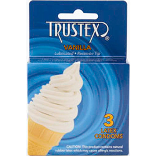 Trustex Flavored Lubricated Condoms - 3 Pack - Vanilla AL-4010 Trustex Flavored Lubricated Condoms - 3 Pack - Vanilla AL-4010