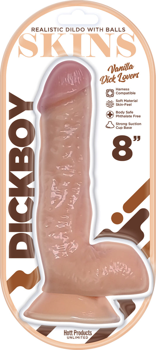 Dickboy - Skins - Dildo With Balls - 8 Inch -  Vanilla Dick Lover HP3366 Dickboy - Skins - Dildo With Balls - 8 Inch -  Vanilla Dick Lover HP3366