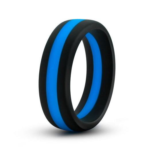 Performance - Silicone Go Pro Cock Ring -  Black/blue/black BL-91102 Performance - Silicone Go Pro Cock Ring -  Black/blue/black BL-91102