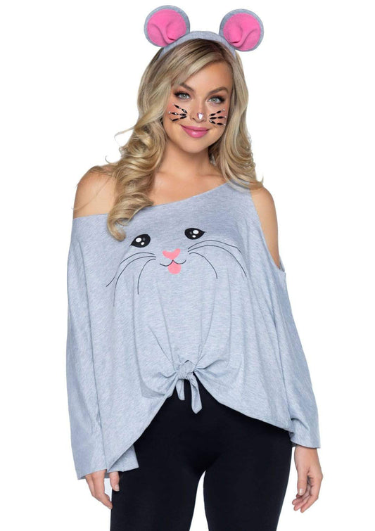 2 Pc Mouse Costume Poncho Set - One Size LA-86900 2 Pc Mouse Costume Poncho Set - One Size LA-86900