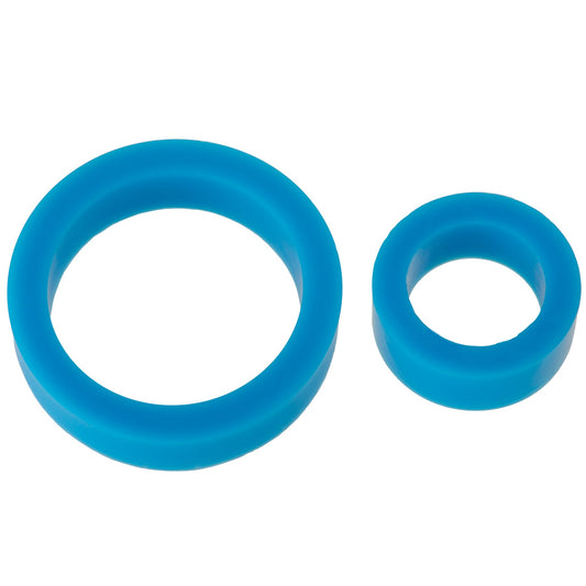 Titanmen Cock Ring Platinum Silicone Double Pack - Blue DJ3503-04-CD Titanmen Cock Ring Platinum Silicone Double Pack - Blue DJ3503-04-CD