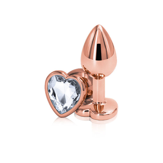 Rear Assets - Rose Gold Heart - Small - Clear NSN0963-11 Rear Assets - Rose Gold Heart - Small - Clear NSN0963-11