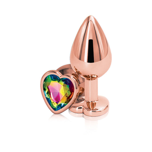 Rear Assets - Rose Gold Heart - Medium - Rainbow NSN0963-29 Rear Assets - Rose Gold Heart - Medium - Rainbow NSN0963-29