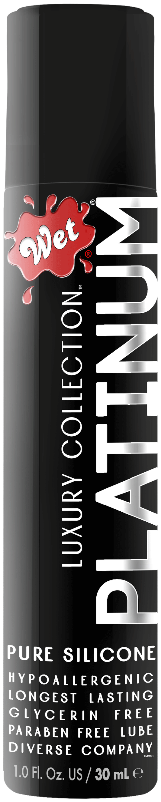 Wet Platinum Luxury Silicone Lubricant - 1 Fl. Oz. WT20716 Wet Platinum Luxury Silicone Lubricant - 1 Fl. Oz. WT20716