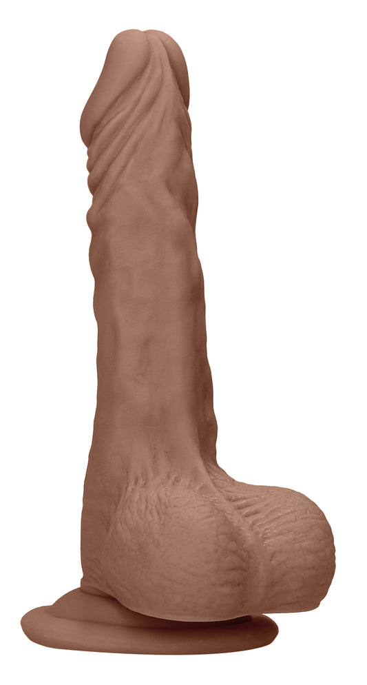 8 Inch Dong With Testicles - Tan SH-REA095TAN 8 Inch Dong With Testicles - Tan SH-REA095TAN