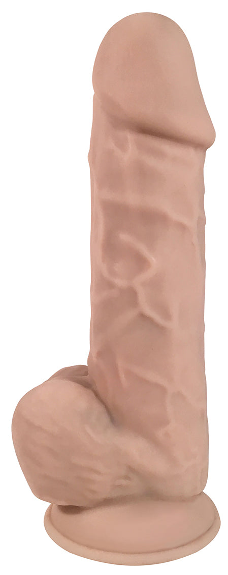 8 Inch Fleshstixxx Silicone Dildo With Balls -  Vanilla CN-19-0529-10 8 Inch Fleshstixxx Silicone Dildo With Balls -  Vanilla CN-19-0529-10