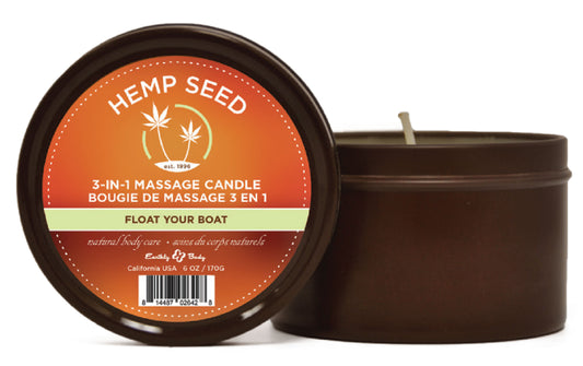 3-in-1 Massage Candle - 6 Oz. - Float Your Boat EB-HSCS022B 3-in-1 Massage Candle - 6 Oz. - Float Your Boat EB-HSCS022B
