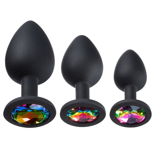Cloud 9 Novelties Gems Silicone Anal Plug - Includes Small, Med & Large Size WTC305KIT Cloud 9 Novelties Gems Silicone Anal Plug - Includes Small, Med & Large Size WTC305KIT