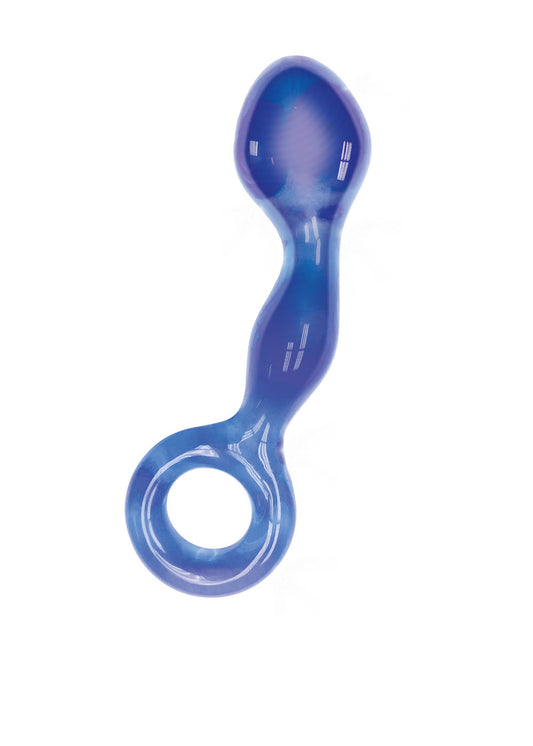 The 9's First Glass G-Ring Anal & Pussy Stimulator - Blue ICB2633-2 The 9's First Glass G-Ring Anal & Pussy Stimulator - Blue ICB2633-2