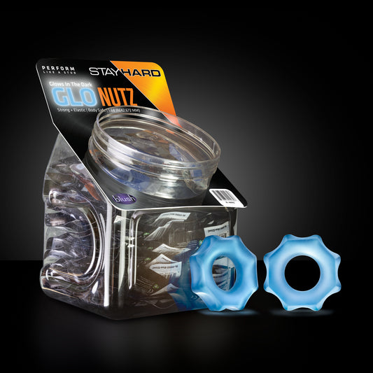 Stay Hard - Glo Nutz - 40 Piece Fishbowl - Blue BL-409992 Stay Hard - Glo Nutz - 40 Piece Fishbowl - Blue BL-409992