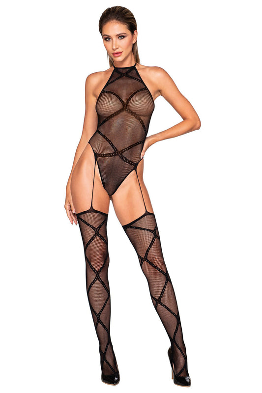 Teddy Bodystocking - One Size - Black DG-0385BLKOS Teddy Bodystocking - One Size - Black DG-0385BLKOS