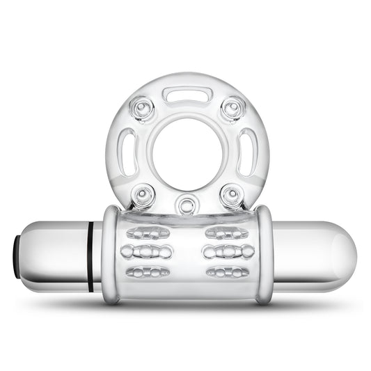 Stay Hard 10 Function Vibrating Bull Ring - Clear BL-77912 Stay Hard 10 Function Vibrating Bull Ring - Clear BL-77912