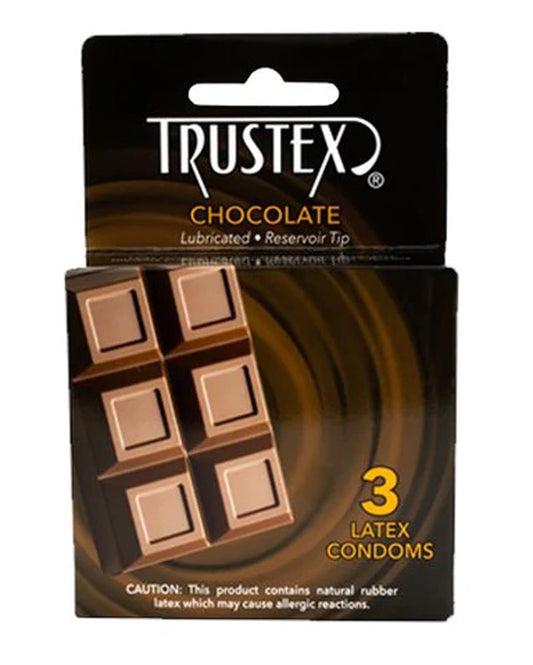 Trustex Flavored Lubricated Condoms - 3 Pack - Chocolate AL-4020 Trustex Flavored Lubricated Condoms - 3 Pack - Chocolate AL-4020