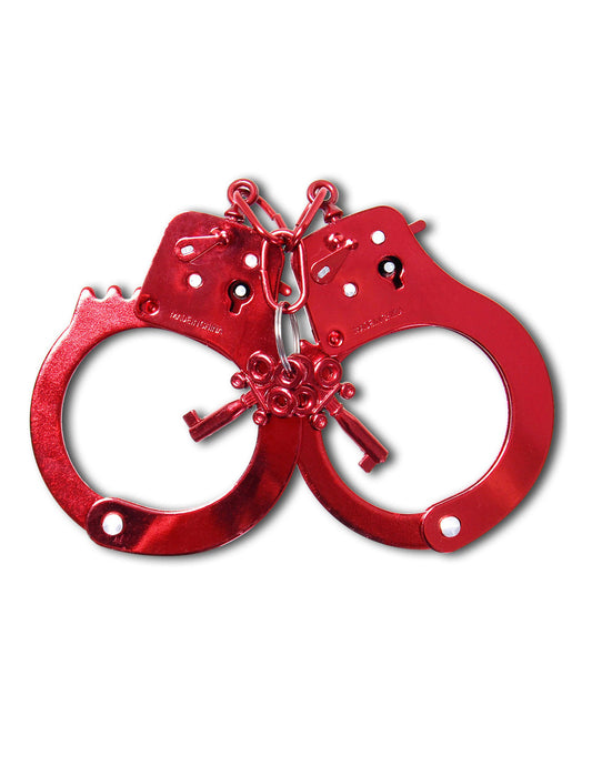 Fetish Fantasy Series Anodized Cuffs - Red PD3816-15 Fetish Fantasy Series Anodized Cuffs - Red PD3816-15