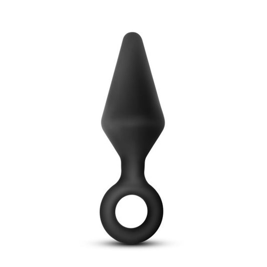 Anal Adventures Platinum - Silicone Loop Plug -  Medium - Black BL-10885 Anal Adventures Platinum - Silicone Loop Plug -  Medium - Black BL-10885