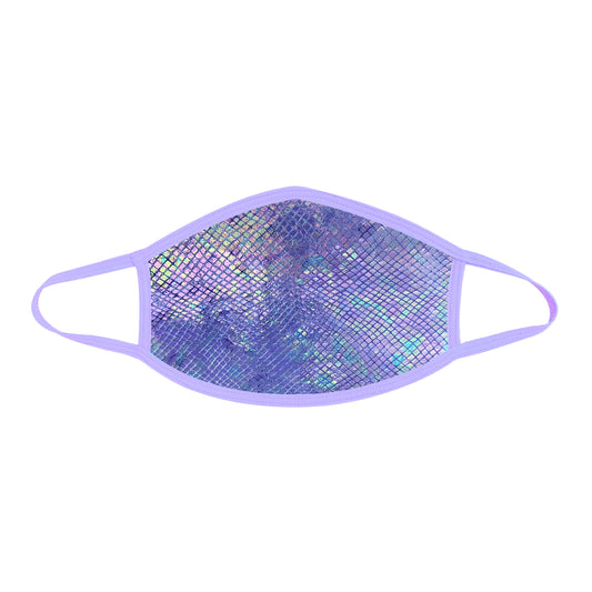 Purple Python Holographic Face Mask With Lavender  Trim NN-MSKM-PSNPUR Purple Python Holographic Face Mask With Lavender  Trim NN-MSKM-PSNPUR