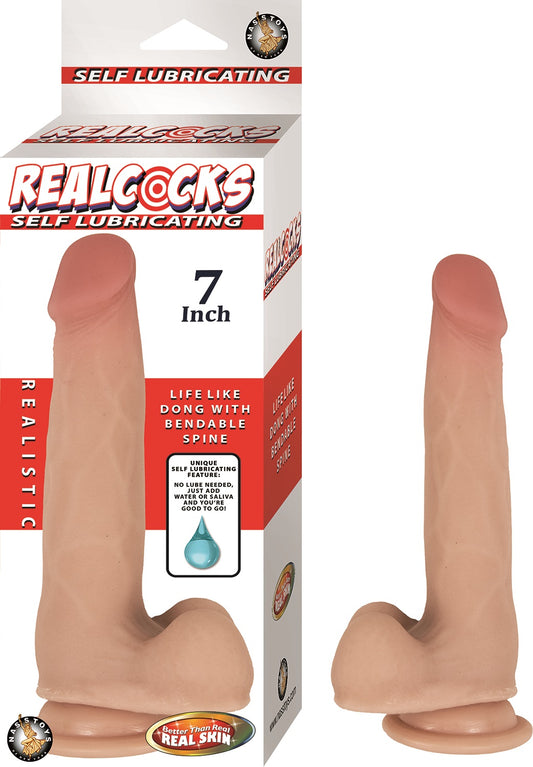 Realcocks Self Lubricating Dong - 7 Inch - Flesh NW2934 Realcocks Self Lubricating Dong - 7 Inch - Flesh NW2934