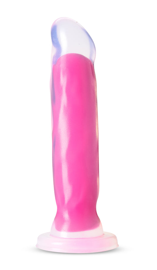 Neo Elite Glow in the Dark - Marquee - 8 Inch  Silicone Dual Density Dildo  - Neon Pink BL-88200 Neo Elite Glow in the Dark - Marquee - 8 Inch  Silicone Dual Density Dildo  - Neon Pink BL-88200