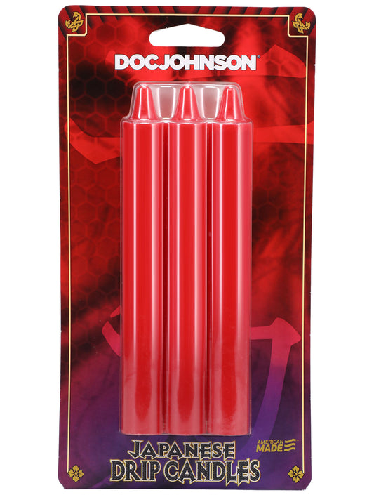 Japanese Drip Candles - 3 Pack - Red DJ2101-04-CD Japanese Drip Candles - 3 Pack - Red DJ2101-04-CD