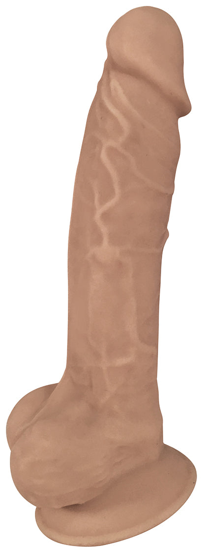 7 Inch Fleshstixxx Silicone Dildo With Balls - Latte CN-19-0540-12 7 Inch Fleshstixxx Silicone Dildo With Balls - Latte CN-19-0540-12