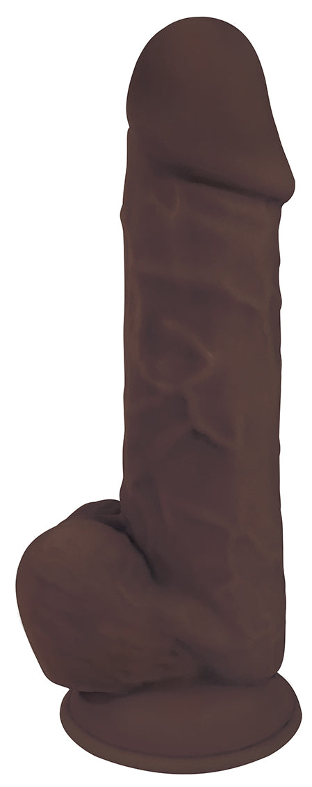8 Inch Fleshstixxx Silicone Dildo With Balls - Chocolate CN-19-0535-11 8 Inch Fleshstixxx Silicone Dildo With Balls - Chocolate CN-19-0535-11