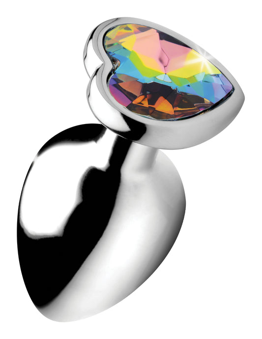 Rainbow Prism Heart Anal Plug - Large BTYS-AG374-LRG Rainbow Prism Heart Anal Plug - Large BTYS-AG374-LRG