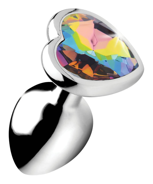 Rainbow Prism Heart Anal Plug - Small BTYS-AG374-SML Rainbow Prism Heart Anal Plug - Small BTYS-AG374-SML