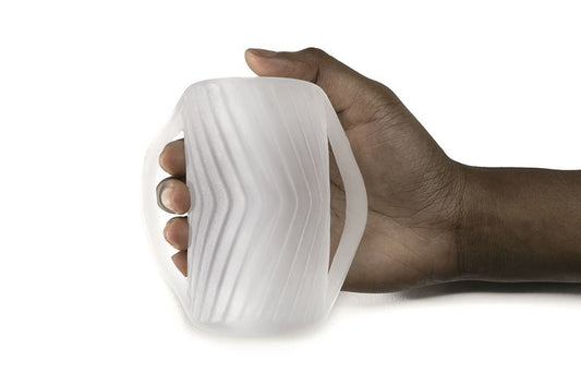 Perfect Fit Male Masturbator With Grips - Clear PF-ST02 Perfect Fit Male Masturbator With Grips - Clear PF-ST02