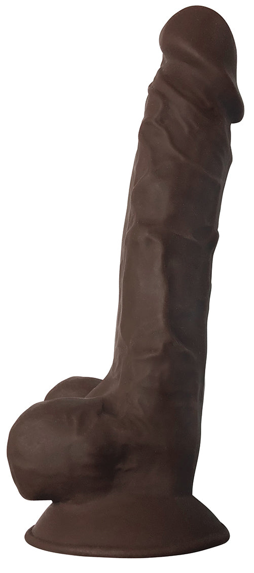 7 Inch Fleshstixxx Silicone Dildo With Balls - Chocolate CN-19-0534-11 7 Inch Fleshstixxx Silicone Dildo With Balls - Chocolate CN-19-0534-11