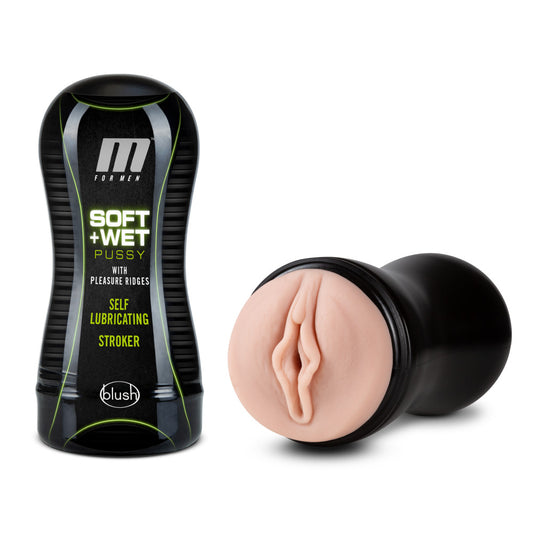 M for Men - Soft and Wet - Pussy With Pleasure Ridges - Self Lubricating Stroker Cup - Vanilla BL-84013 M for Men - Soft and Wet - Pussy With Pleasure Ridges - Self Lubricating Stroker Cup - Vanilla BL-84013