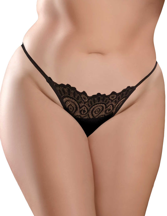 Hookup Panties Remote Lace Peek-a-Boo - Black - XL - Xxl PD4836-23 Hookup Panties Remote Lace Peek-a-Boo - Black - XL - Xxl PD4836-23