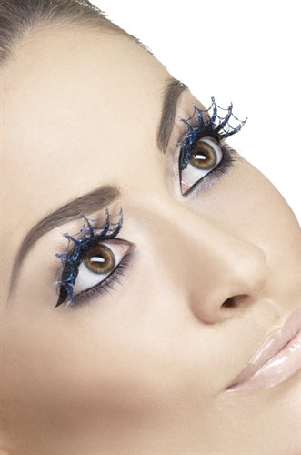 Blue Glitter Spiderweb Eyelashes FV-23186 Blue Glitter Spiderweb Eyelashes FV-23186