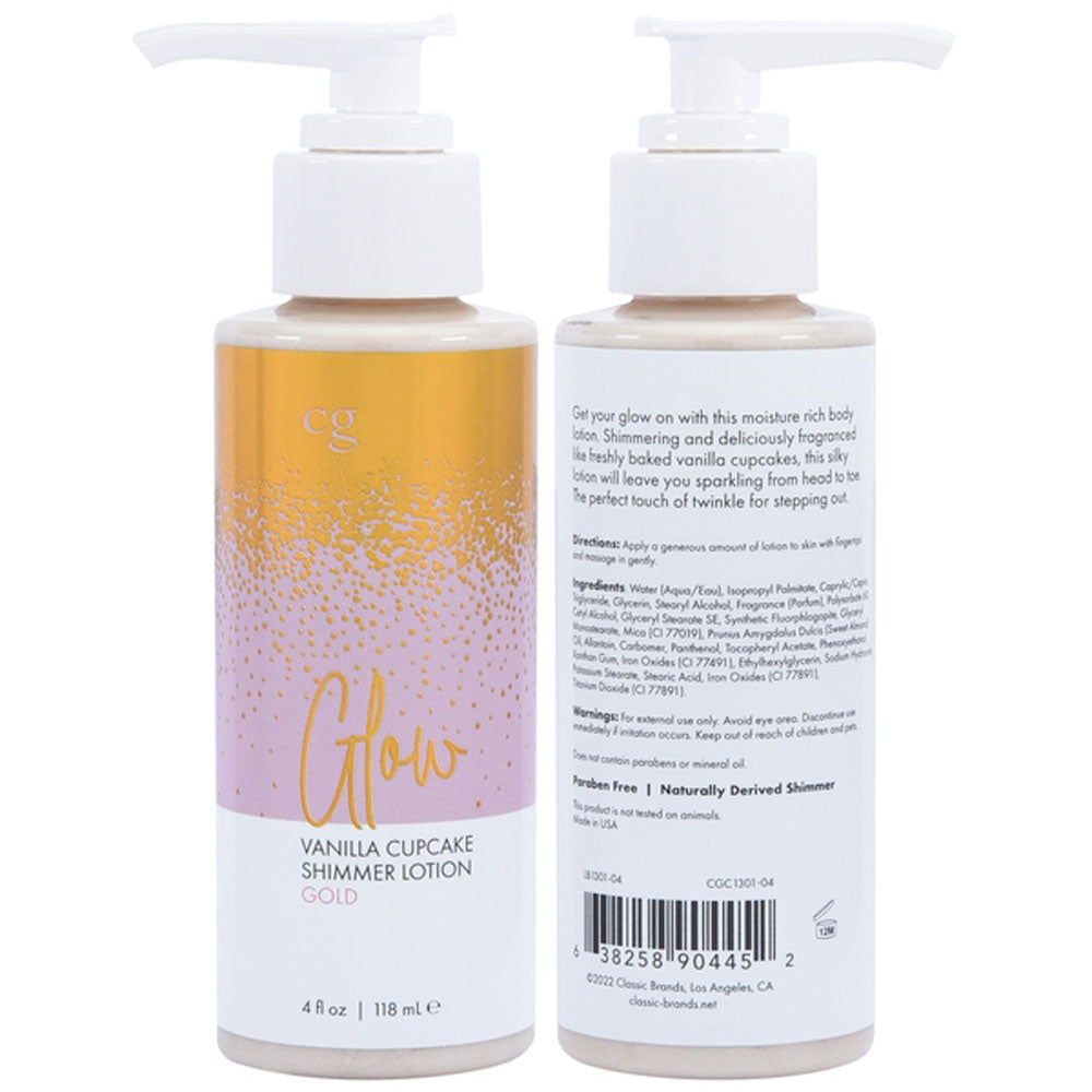 Glow Vanilla Cupcake Shimmer Lotion Gold 4 Oz CGC1301-04